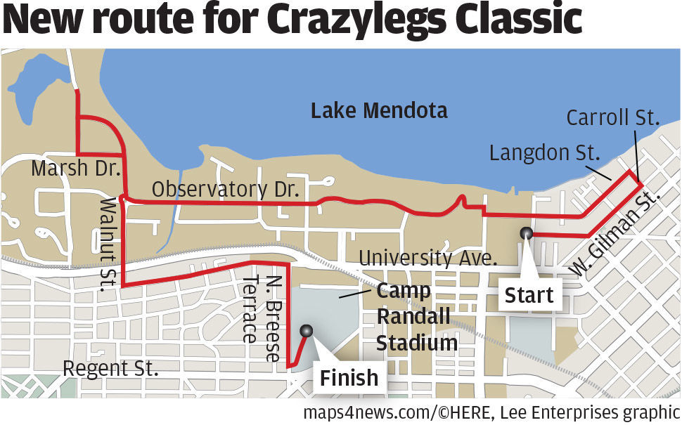 New route for Crazylegs Classic